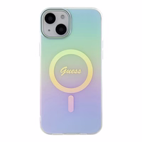 Guess GUHMP15MHITSQ iPhone 15 Plus 6.7" tirkīza/tirkīza cietais apvalks IML Iridescent MagSafe