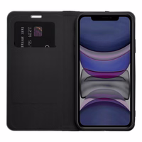 LUNA Book Gold viedtālruņa apvalks IPHONE 16e (SE 4 2025) melns