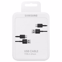 Samsung USB C kabelis 480Mbps 5A 1.5m (EP-DG930MBEGWW) - melns (komplekts, 2 gab.)