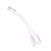 Adapteris AUX 2in1 Type-C uz Type-C / 3,5 mm ligzda balts