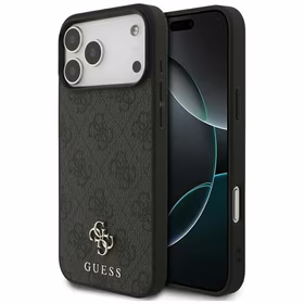 Guess 4G Small Classic Logo MagSafe futrālis iPhone 17 Pro Max - melns