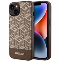 Guess GUHMP14SHGCFSEW iPhone 14 / 15 /13 6.1" brūns/brūns hardcase GCube Stripes MagSafe
