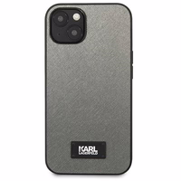 Karl Lagerfeld KLHCP13SSFMP2DG iPhone 13 mini 5,4 "sudraba cietais apvalks Saffiano Plaque