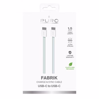 Puro Fabrik USB-C - USB-C kabelis 1.5m 60W 480mbps - zils