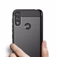 Carbon apvalks elastīgs apvalks Motorola Moto E7i Power melns