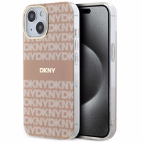 DKNY IML Mono un svītras Magnētiskais viedtālruņa apvalks iPhone 15 Plus / 14 Plus - rozā