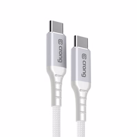 Crong Armor Link - 60W PD 3A USB-C to USB-C kabelis 150cm (balts)