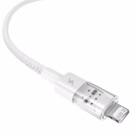 Baseus Gem USB to IP 2.4A fast charging cable 2 m balts