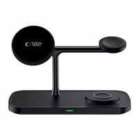 Tech-Protect QI15W-A45 3in1 bezvadu lādētājs ar MagSafe Apple ierīcēm - melns