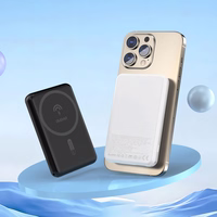 Bezvadu magnētiskais portatīvais lādētājs Dudao K14S USB-A / USB-C / MagSafe 20W 5000mAh (balts)