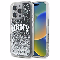 DKNY DKHCP16XLBNAEK iPhone 16 Pro Max 6.9" melns/melns cietais apvalks ar šķidro spīdumu loka logotipu