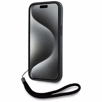 Karl Lagerfeld Saffiano Athleisure Stripes Cord viedtālruņa apvalks iPhone 15 Pro Max - rozā