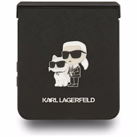 KARL LAGERFELD viedtālruņa apvalks SAMSUNG Z Flip7 KLHCZF7SAPKCNPK (Saffiano KC PIN) melns