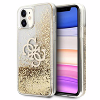 Guess 4G Big Liquid Glitter viedtālruņa apvalks iPhone 11 6.1" / Xr - Zelta