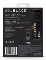 Western Digital melns WD_BLACK™ SN850X NVMe™ SSD POWERED BY SANDISK 1 TB, [With Heatsink]