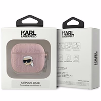 Karl Lagerfeld Monogram Karl Head viedtālruņa apvalks AirPods 3 - rozā