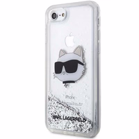 Karl Lagerfeld KLHCI8LNHCCS iPhone 7/8/SE 2020/2022 sudraba/sudraba cietais apvalks Mirdzošs Choupette Galva