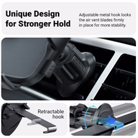 Crong Carclip Air Vent - universāls Car Air Vent turētājs (melns)