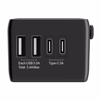 Blitzwolf BW-TA1 4-in-1 ceļojumu adapteris 2xUSB + C + PD 20W