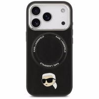 Karl Lagerfeld Karl Pin Magnētiskais viedtālruņa apvalks iPhone 17 Pro Max - Melns