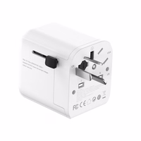 Gembird TPA-EU1A1C20-01-W Grounded universal travel power adapter, 20 W, balts