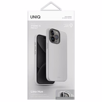 Uniq Lino Hue Magnētiskais uzlādes viedtālruņa apvalks iPhone 15 Pro Max - gaiši pelēka
