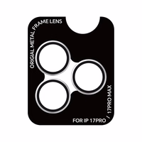 Rock Tempered stikls Pure Series Camera Lens on camera for Iphone 17 Pro/17 Pro Max (lens 3 pieces) sudraba
