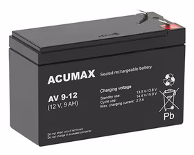 Akumulators 12V 9Ah VRLA AV9-12 T2 Acumax EMU