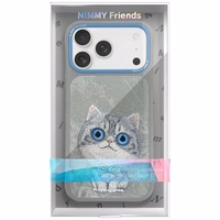 Nimmy Big Eyed Pet 2.0 Kaķa viedtālruņa apvalks iPhone 17 Pro Max - pelēka
