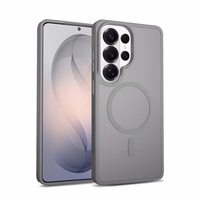 Crong Hybrid Matte Magnetic - MagSafe maciņš Samsung Galaxy S26 Ultra (pelēks)