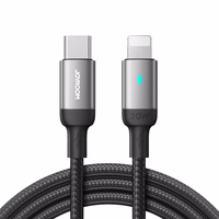 Joyroom Extraordinary Series A10 Lightning / USB-C PD 20W kabelis 1.2 m - melns