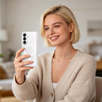 Tech-Protect MagSlim MagSafe Maciņš for Samsung Galaxy S26 - Clear Matēts