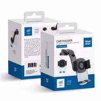 Car turētājs for mobile phone with windshield and dashboard mount zils STAR Long Neck Crystal melns