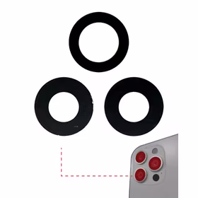 Rear Camera Lens Saderīgs ar Apple iPhone 12 Pro rear camera lens (3pcs) / PREMIUM /