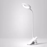 Mini Wozinsky bezvadu LED lasīšanas lampa ar klipsi + USB-C kabelis - Balta