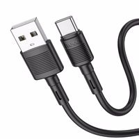 Kabelis USB A uz USB C Hoco 3A 1 m X83 melns