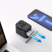 Tech-Protect TA200 EU / UK / US / AU adapteris - melns