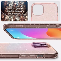 Spigen Liquid Crystal Glitter viedtālruņa apvalks iPhone 15 Plus - rozā/caurspīdīgs