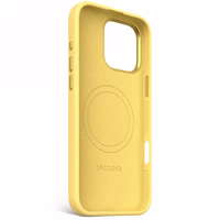 Decoded antimikrobiālais silikona aizmugures apvalks ar MagSafe iPhone 16 Pro Max - dzeltens