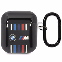 BMW BMA222SWTK AirPods 1/2 apvalks melns/melns ar daudzkrāsainām līnijām