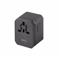 Uniq Voyage LITHOS Collective 33W 2xUSB PD 18W QC 3.0 ceļojumu adapteris - pelēks