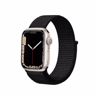 Crong Nylon Reflex - sporta Band Apple Watch 44/45/46/49 mm (melns)