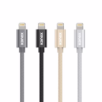 Kanex Premium DuraBraid USB-C to Lightning kabelis (sudrabs)
