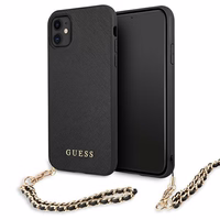 Guess Saffiano Chain viedtālruņa apvalks iPhone 11 6.1" / Xr - Melns