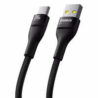 Baseus Flash 2 Lādēšanas kabelis USB uz USB-C 100W 1m Melns