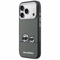 Karl Lagerfeld IML Karl & Choupette Peekaboo Logo MagSafe Maciņš for iPhone 17 Pro Max - melns