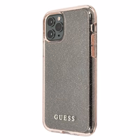 Guess GUHCN65PCGLPI iPhone 11 Pro Max rozā kietais apvalks Glitter