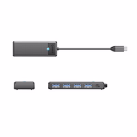 Orico PAPW4A-C3 USB-A Hub dokstacija 4x USB-A 3.0 - melna