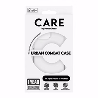 CARE by PanzerGlass Urban Combat viedtālruņa apvalks iPhone 15 Pro Max - caurspīdīgs
