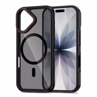 Tech-Protect MagHybrid MagSafe maciņš iPhone 17 melns un sarkans